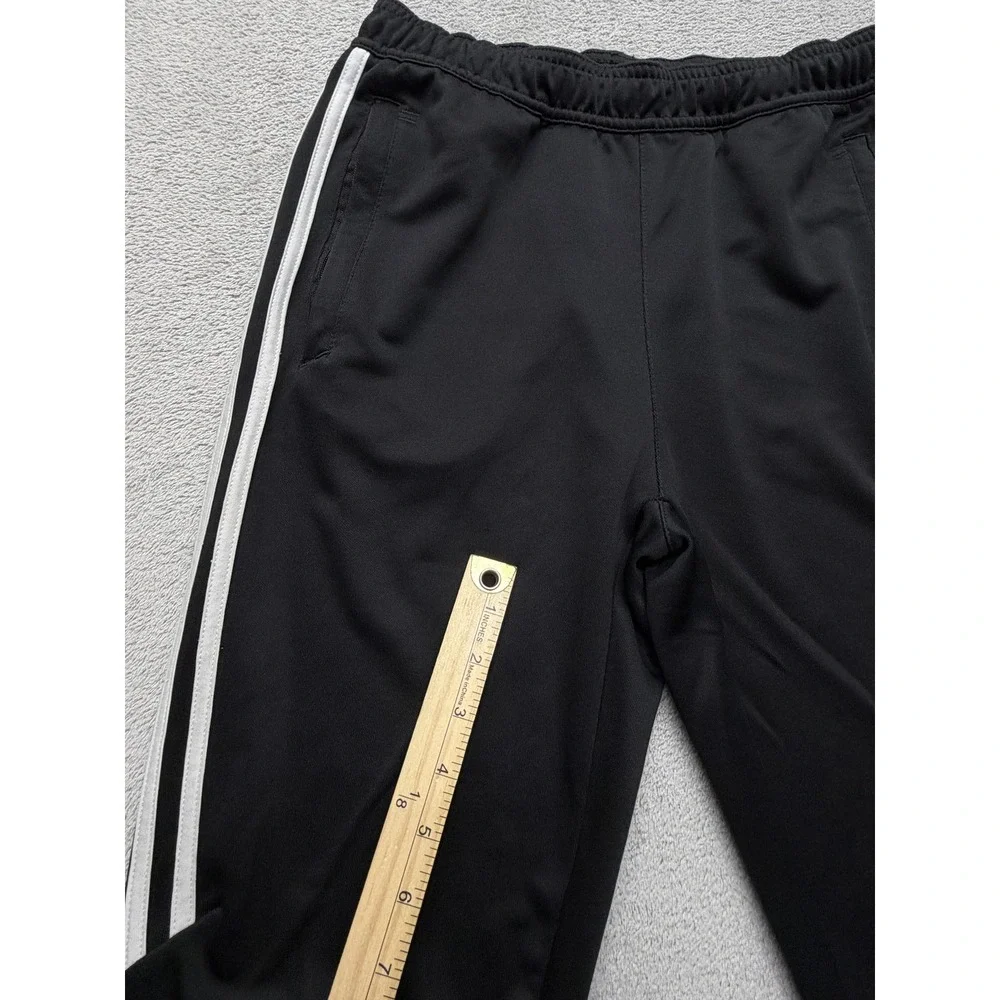 Adidas Track Pants Youth Large Black Three Stripes Ankle Zip Soccer Training‎